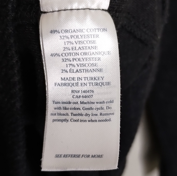 Faherty Legend Sweater Quarter Zip Heathered Black Twill Men's Size XXL - Picture 6 of 7